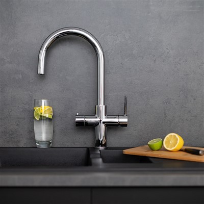 Tap sinc dŵr pefriog